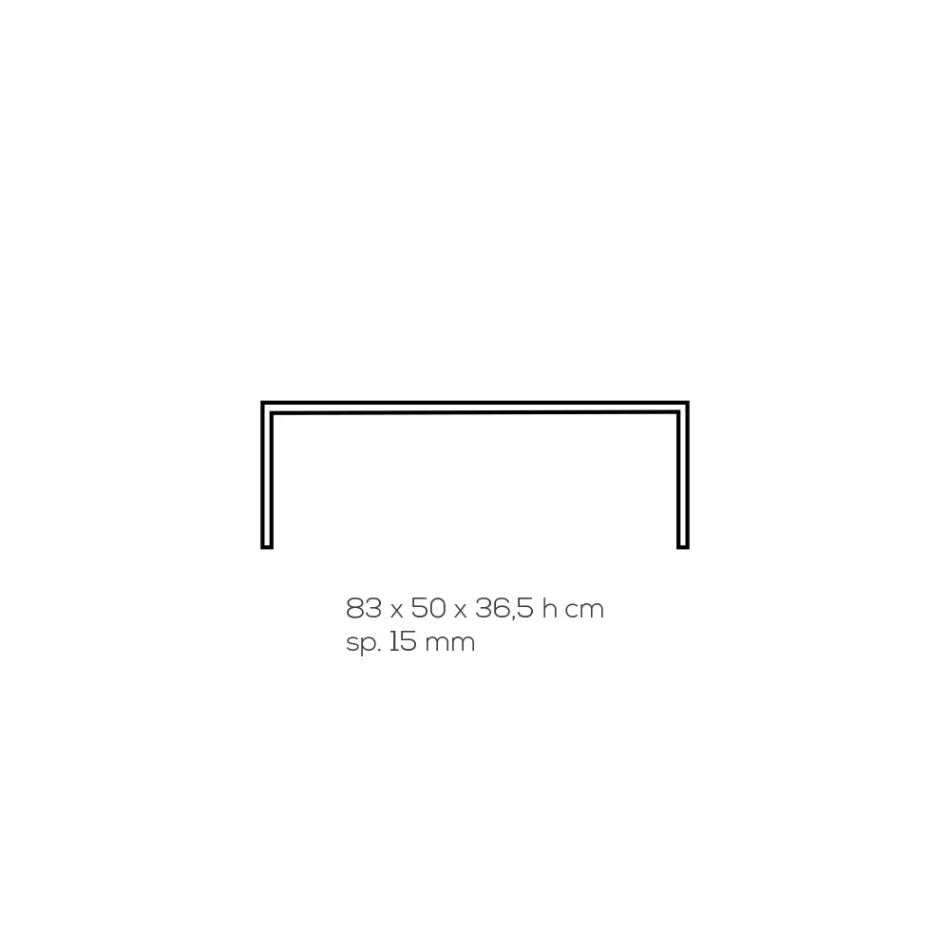 Tavolinë kafeje në kristal akrilik transparent të palosur me dorë - Crosto Viadurini