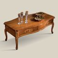 Tavolinë kafeje e punuar me dru me 2 sirtarë Prodhuar në Itali - Katerine