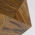Tavolinë kafeje në Sheesham Wood Design Polygonal Homemotion - Torrice Viadurini