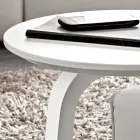 Tavolinë kafeje MDF me llak me kornizë druri të ngurtë Prodhuar në Itali - Tobiko Viadurini