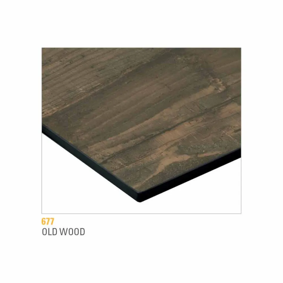 Tavolinë kafeje në metal të lyer me majë Hpl të prodhuar në Itali - Numbo Viadurini