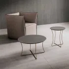 Tavolinë kafeje në metal të lyer me majë Hpl të prodhuar në Itali - Numbo Viadurini