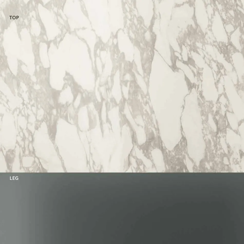 Tavolinë kafeje anësore divani në gotë të tymosur dhe majë të rrumbullakët qeramike - e rastësishme Viadurini