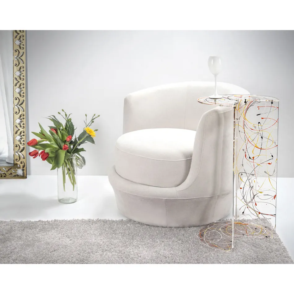 Tavolinë kafeje pleksiglas transparente ose me ngjyra Prodhuar në Itali - Tabli Viadurini