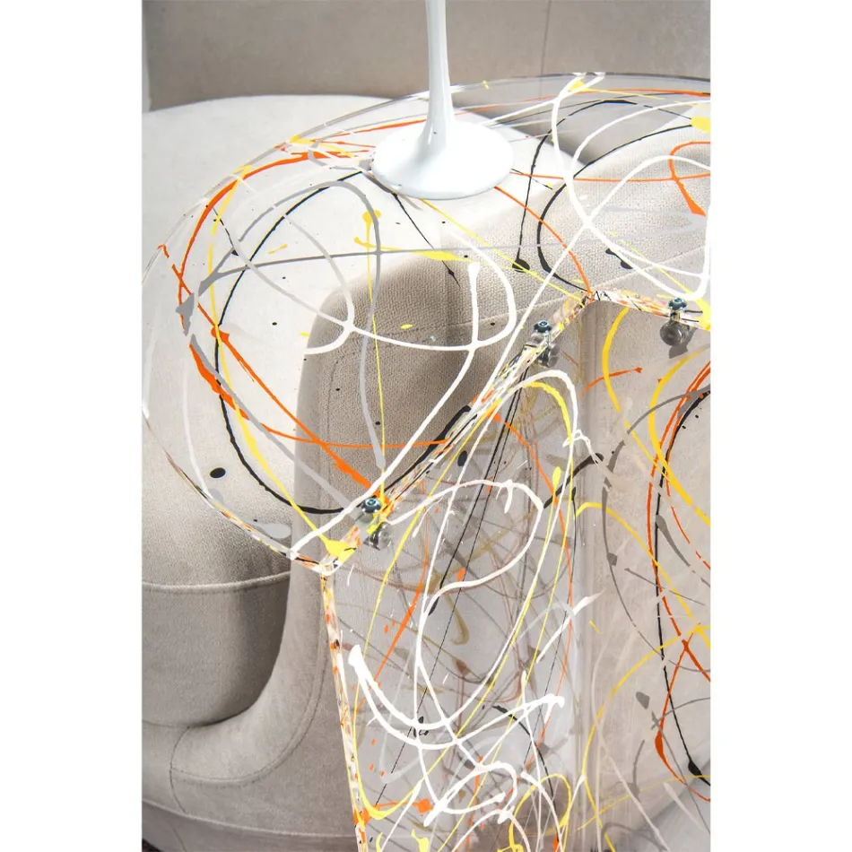 Tavolinë kafeje pleksiglas transparente ose me ngjyra Prodhuar në Itali - Tabli Viadurini