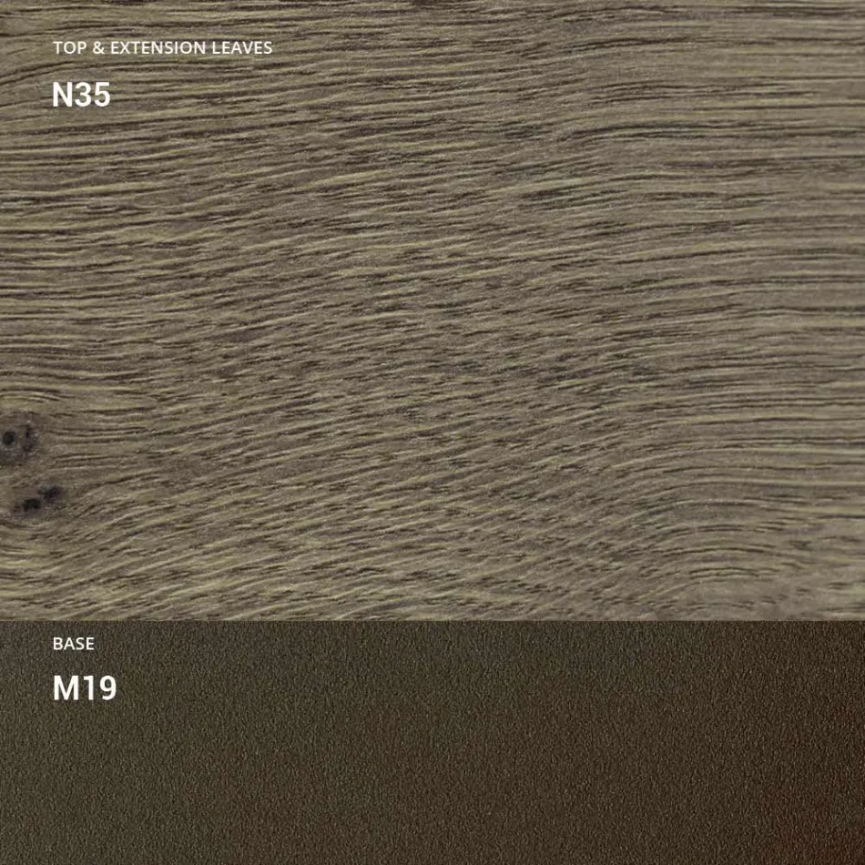 Tavolinë kafeje e transformueshme në Metal dhe Dru Prodhuar në Itali - Veneris Viadurini