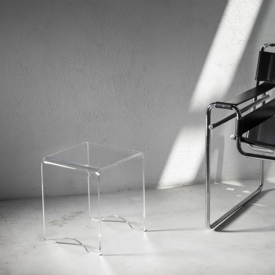 Karrige Tavoline Kafeje Kristal Akrilik Transparent Minimal Italian - Plarco Viadurini