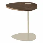 Tavolina e kafesë e dhomës së ndenjes në pjesën e sipërme prej metali dhe druri, Dizajn luksoz - Yassine Viadurini