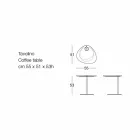 Tavolina e kafesë e dhomës së ndenjes në pjesën e sipërme prej metali dhe druri, Dizajn luksoz - Yassine Viadurini