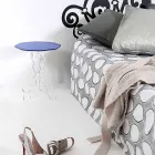 Tabela e rrumbullakët e kafesë blu me diametër 36 cm Janis moderne, e bërë në Itali Viadurini