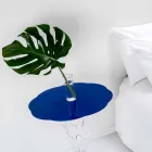 Tabela e rrumbullakët e kafesë blu me diametër 50 cm Janis modern, i bërë në Itali Viadurini