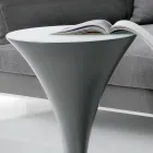 Tavolinë kafeje të rrumbullakët në formë varke në metal dhe xham të gdhendur - Konvikt Viadurini