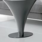 Tavolinë kafeje të rrumbullakët në formë varke në metal dhe xham të gdhendur - Konvikt Viadurini