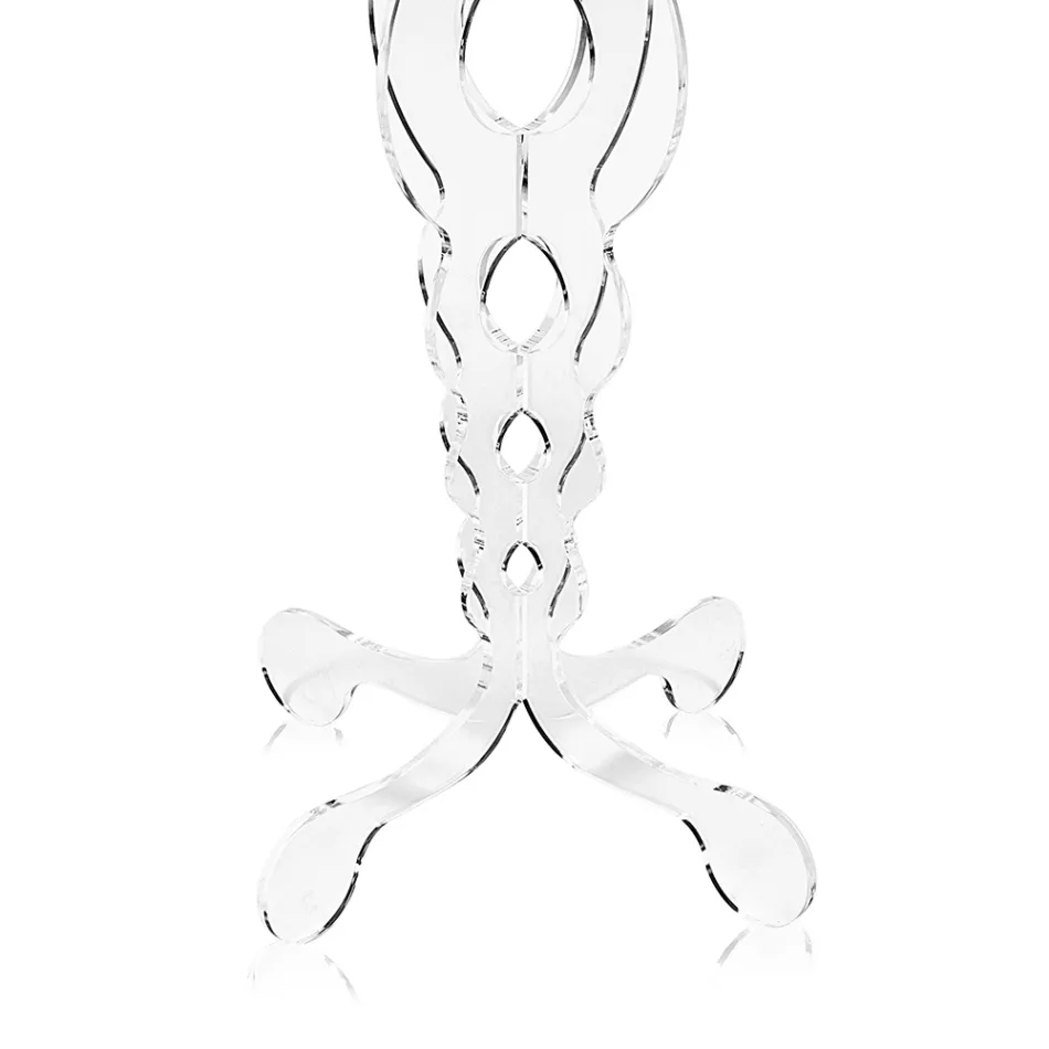 Tavolinë kafeje e rrumbullakët në pleksiglas transparent 2 Dimensione - Fosfor Viadurini