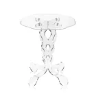 Tavolinë kafeje e rrumbullakët në pleksiglas transparent 2 Dimensione - Fosfor Viadurini