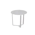 Tavolinë e rrumbullakët kafeje në natyrë me alumin e veshur me pluhur epoksid - Mitch Viadurini