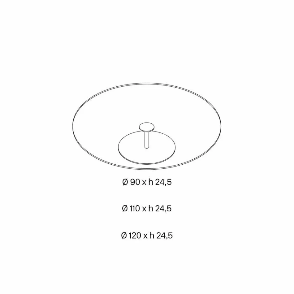 Tavolinë kafeje të rrumbullakët në gotë ekstra të pastër - Giovannino Viadurini