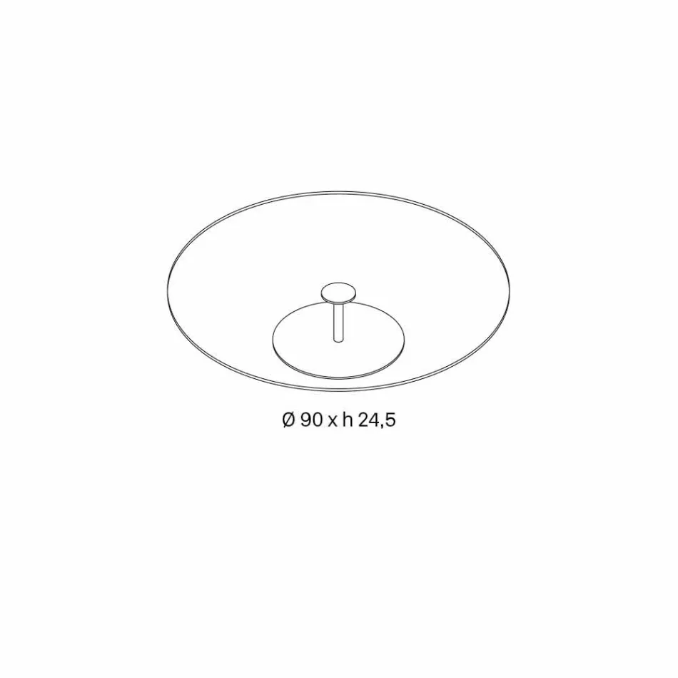 Tavolinë kafeje të rrumbullakët në gotë ekstra të pastër - Giovannino Viadurini