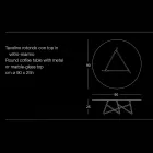 Tavolinë kafeje e rrumbullakët e dhomës së ndenjes në metal dhe xhami me efekt mermeri luksoz - Magali Viadurini