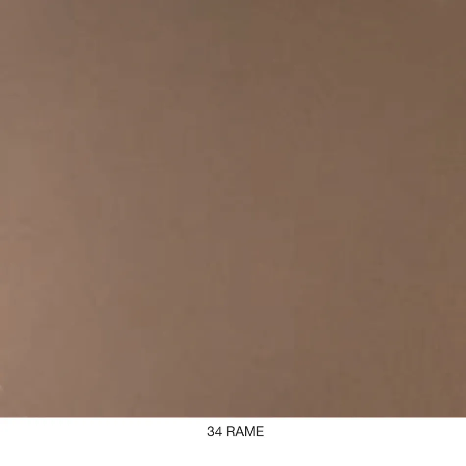 Tavolinë kafeje e rrumbullakët e dhomës së ndenjes në metal dhe xhami me efekt mermeri luksoz - Magali Viadurini