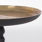 Tryezë e rrumbullakët me alumin të kromuar dhe antik, Homemotion - Smemo Viadurini