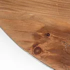 Tavolinë e rrumbullakët e kafesë në dru të ricikluar dhe çelik të bardhë ose gri - Genoveffa Viadurini