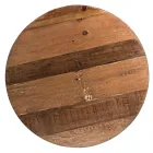 Tavolinë e rrumbullakët e kafesë në dru të ricikluar dhe çelik të bardhë ose gri - Genoveffa Viadurini