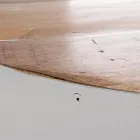 Tavolinë e rrumbullakët e kafesë në dru të ricikluar dhe çelik të bardhë ose gri - Genoveffa Viadurini