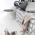 Tavolinë e rrumbullakët e kafesë së zezë 36 cm Janis moderne, e bërë në Itali Viadurini