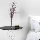 Tavolinë e rrumbullakët e kafesë së zezë me diametër 50 cm Janis modern, i bërë në Itali Viadurini