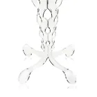 Tabela anësore e rrumbullakët e kuqe 36 cm Janis, dizajn modern, i bërë në Itali Viadurini