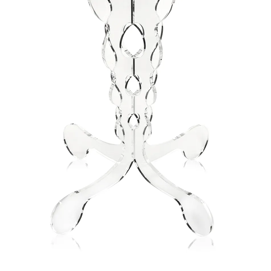 Tabela anësore e rrumbullakët e kuqe 36 cm Janis, dizajn modern, i bërë në Itali Viadurini