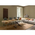 Tavolinë kafeje me Dizajn të Transformueshëm në Dru dhe Metal të Zi prodhuar në Itali - Niverio Viadurini