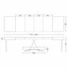 Tavolinë kafeje me Dizajn të Transformueshëm në Dru dhe Metal të Zi prodhuar në Itali - Niverio Viadurini