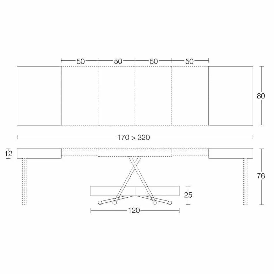 Tavolinë kafeje me Dizajn të Transformueshëm në Dru dhe Metal të Zi prodhuar në Itali - Niverio Viadurini