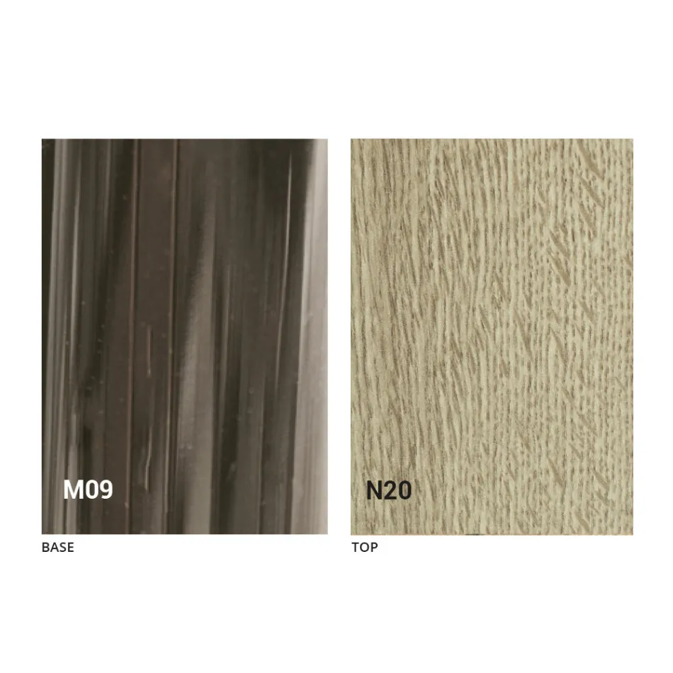 Transformimi i tryezës së kafesë në dru dhe metal të zi prodhuar në Itali - Niverio Viadurini