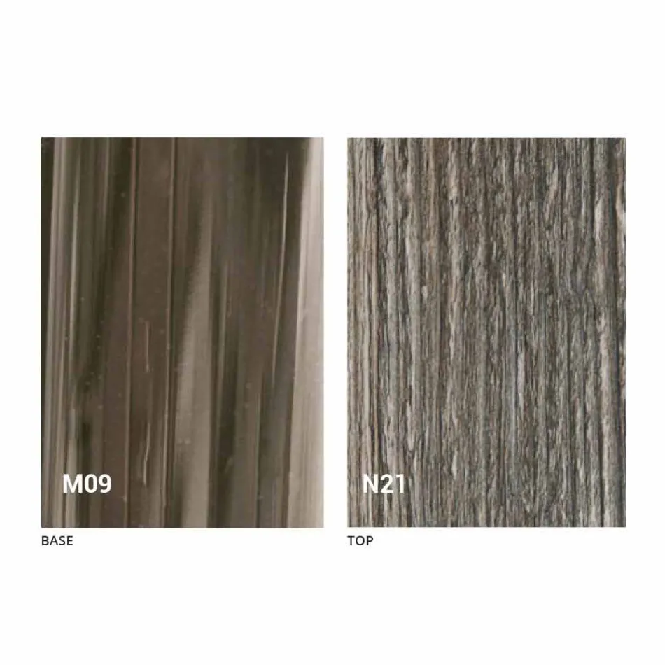 Tavolinë kafeje me Dizajn të Transformueshëm në Dru dhe Metal të Zi prodhuar në Itali - Niverio Viadurini