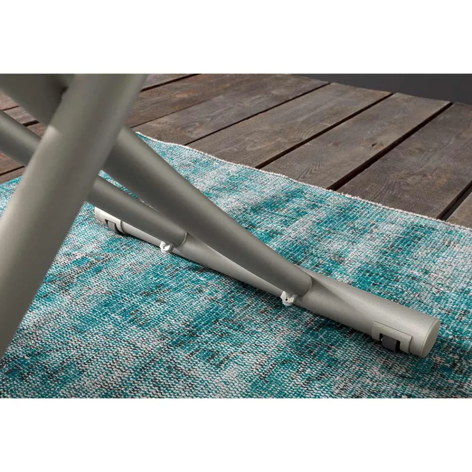 Tavolinë kafeje e transformueshme në dizajn metalik dhe qeramik Prodhuar në Itali - Saturn Viadurini