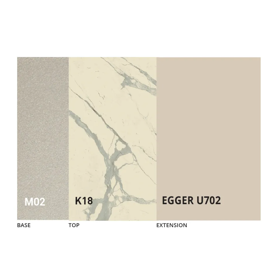 Tavolinë kafeje e transformueshme në dizajn metalik dhe qeramik Prodhuar në Itali - Saturn Viadurini