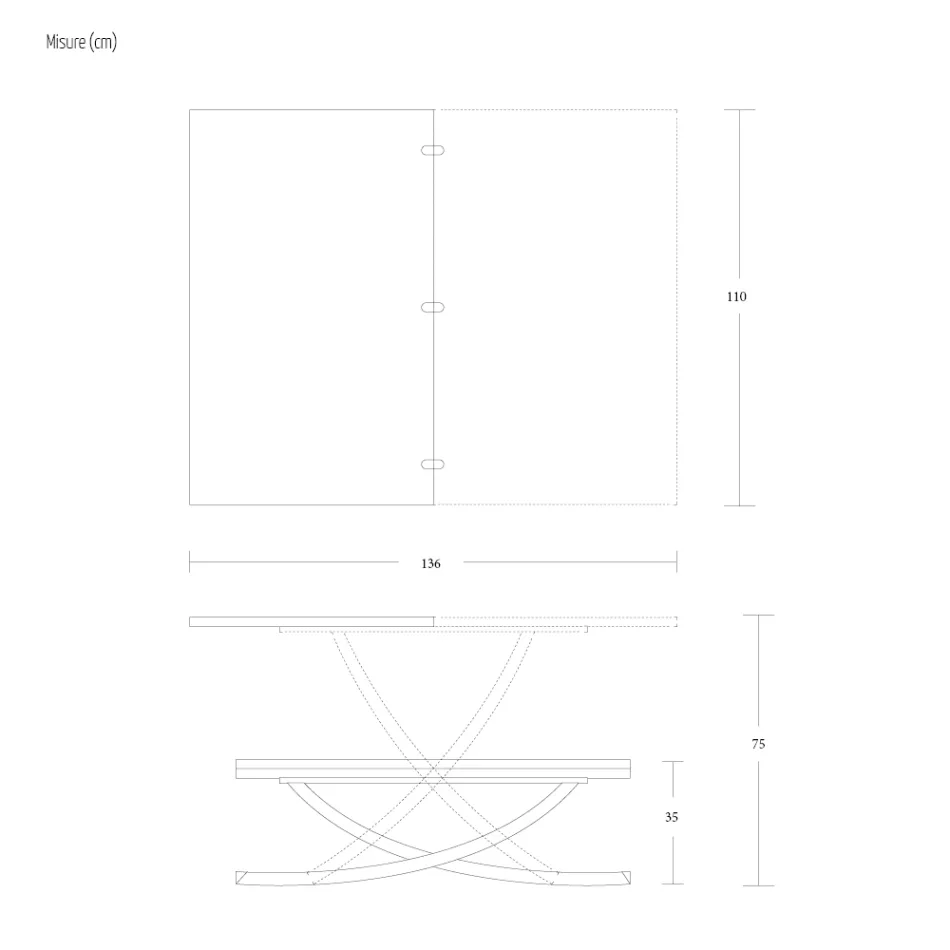 Tavolinë kafeje e transformueshme në Tavolinë ngrënieje prej druri Prodhuar në Itali - Aikido Viadurini