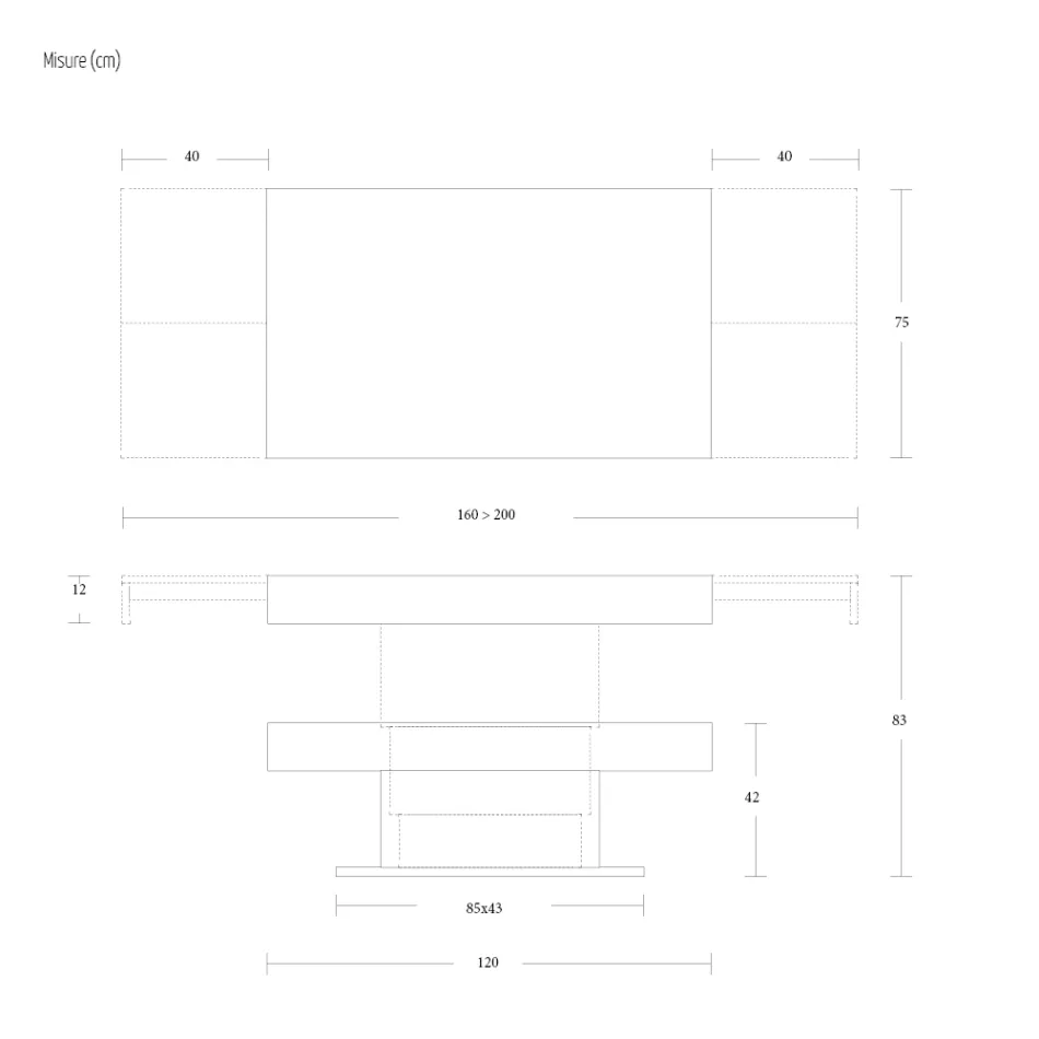 Tavolinë kafeje e transformueshme në Tavolinë ngrënieje prej druri Prodhuar në Itali - Polar Viadurini