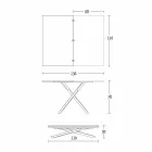 Tavolina e kafesë e konvertueshme në një tavolinë ngrënieje me dru të lartë dhe bazë metalike - pjeshkë Viadurini