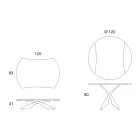 Tavolinë kafeje e transformueshme në Tavolinë ndenjeje prej metali dhe xhami - Giordano Viadurini