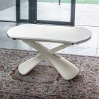 Tavolinë kafeje e transformueshme në Tavolinë ndenjeje prej metali dhe xhami - Giordano Viadurini