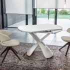 Tavolinë kafeje e transformueshme në Tavolinë ndenjeje prej metali dhe xhami - Giordano Viadurini
