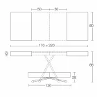 Tavolinë Kafeje Transformuese Moderne me Efekt Malta Top Prodhuar në Itali - Patroclus Viadurini