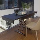 Tavolinë kafeje moderne e transformueshme në metal dhe dru, Prodhuar në Itali - Univers Viadurini