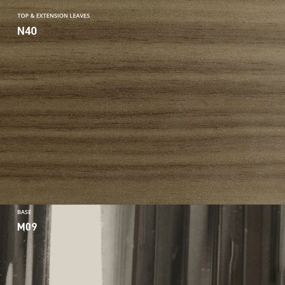 Tavolinë kafeje moderne e transformueshme në metal dhe dru, Prodhuar në Itali - Univers Viadurini