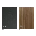 Tabela Kafeje Moderne e Transformueshme në Metal Graphite dhe Top Druri - Sistocle Viadurini