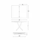 Tabela Kafeje Moderne e Transformueshme në Metal Graphite dhe Top Druri - Sistocle Viadurini